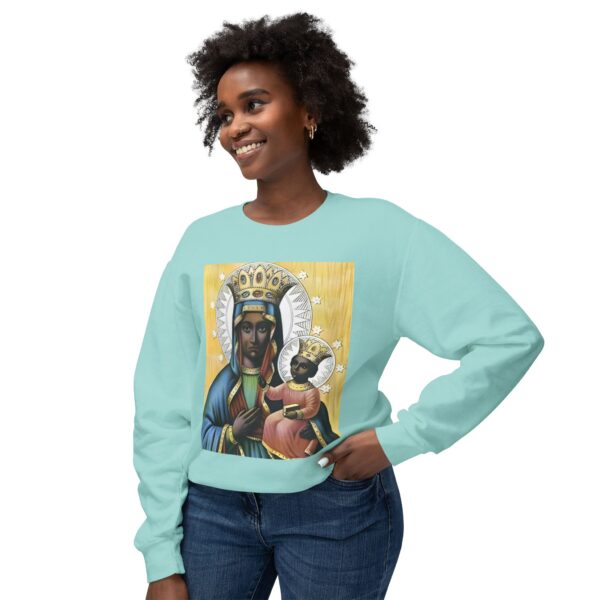 Spiritual Blessed Virgin Mary Sweatshirt | Unisex Lightweight Crewneck - Image 19