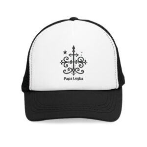 Spiritual Papa Legba Mesh Cap - Unique Trucker Hat for Mystical Vibes