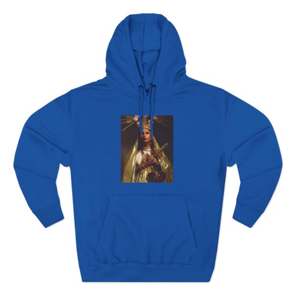 Cultural Art Fleece Hoodie with Three-Panel Design - Image 21
