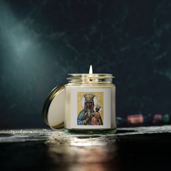 Inspirational Scented Candle - Coconut Apricot Wax, 4oz & 9oz - Virgin Mary Design - Image 4