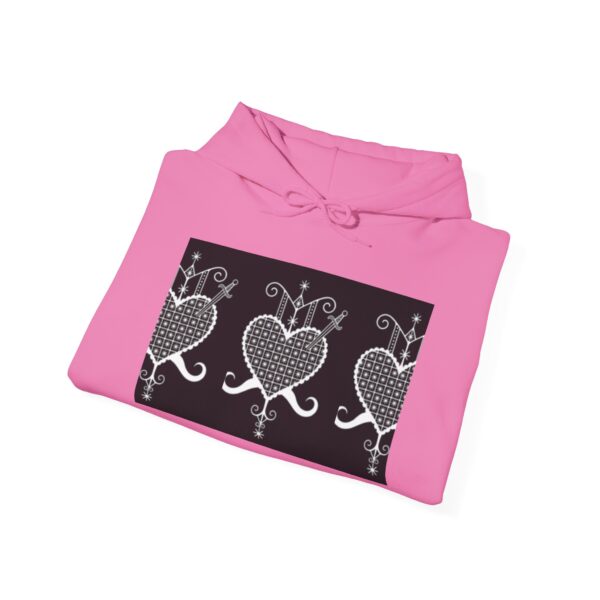 Stylish Heart Pattern Unisex Hoodie - Cozy and Trendy - Image 22