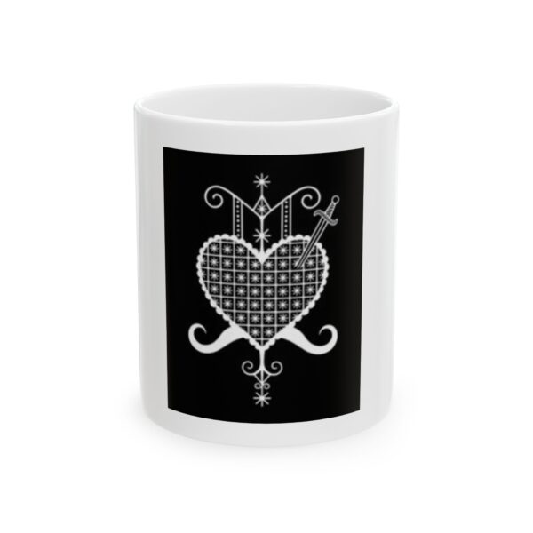 Heart and Sword Ceramic Mug - 11oz & 15oz, Unique Gift for Special Occasions