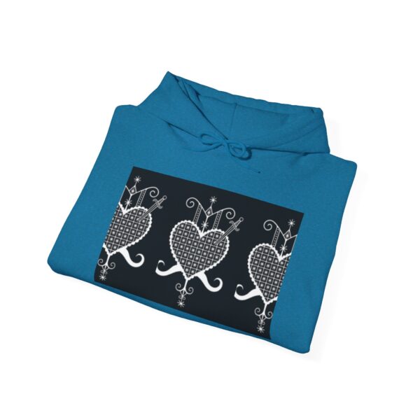 Stylish Heart Pattern Unisex Hoodie - Cozy and Trendy - Image 20