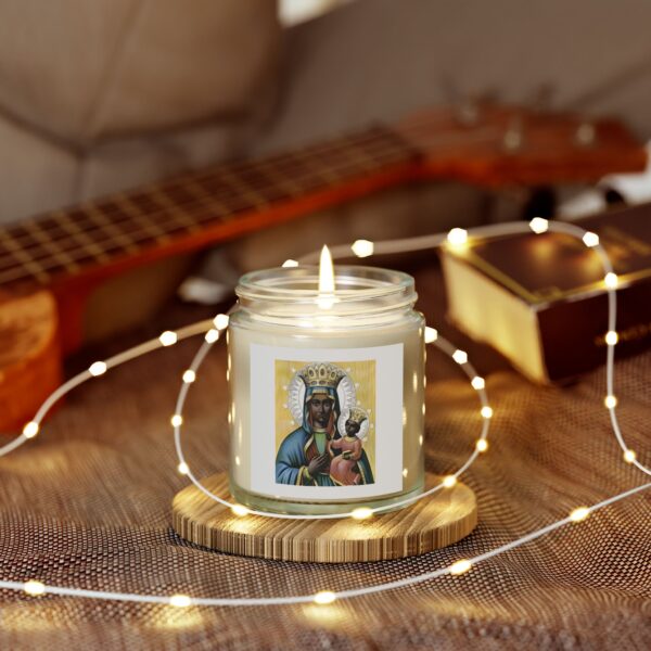 Inspirational Scented Candle - Coconut Apricot Wax, 4oz & 9oz - Virgin Mary Design - Image 3