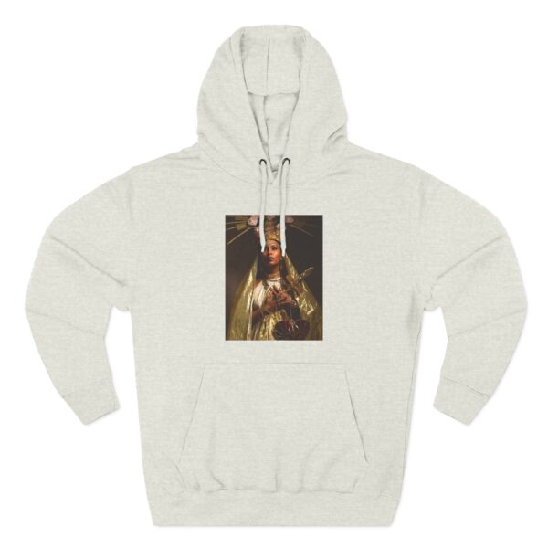 Cultural Art Fleece Hoodie with Three-Panel Design - Image 17