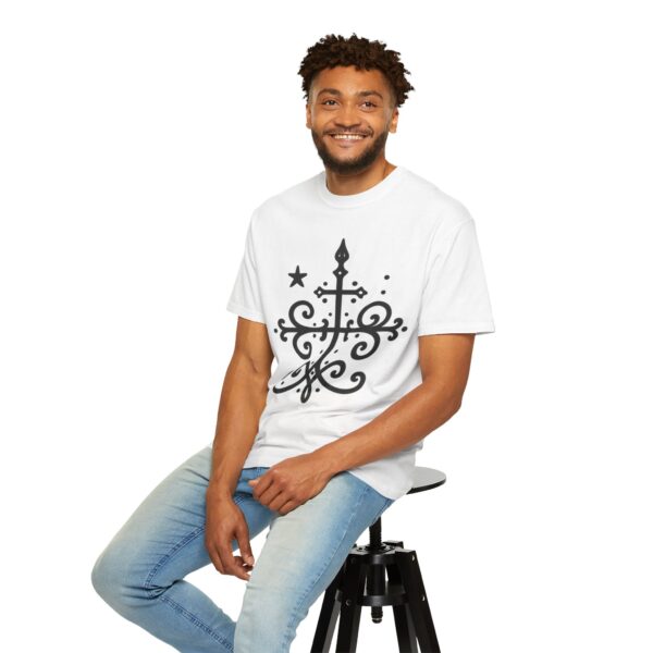 Boho-Inspired Unisex Garment-Dyed T-Shirt with Unique Design - Image 9