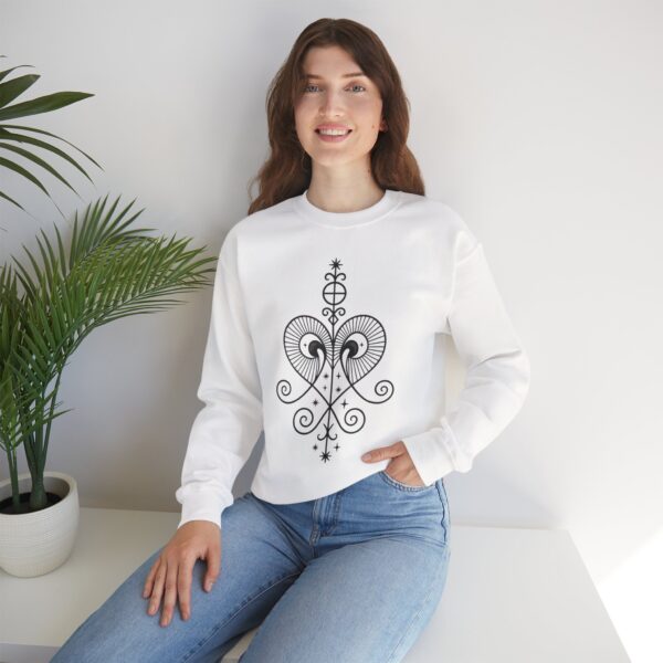 Whimsical Heart Design Unisex Heavy Blend Crewneck Sweatshirt - Image 4