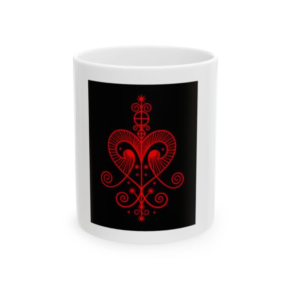 Elegant Red Heart Ceramic Mug - Perfect Gift for Romantic Occasions