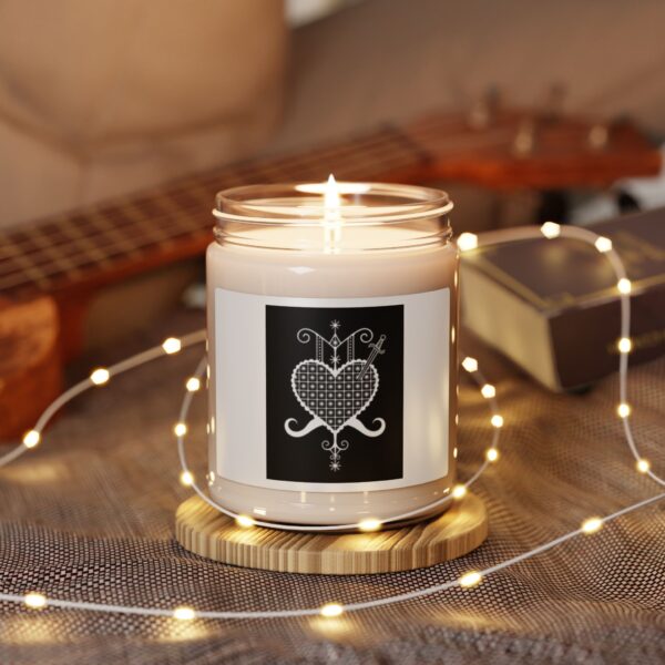 Heart & Sword Scented Soy Candle - 9oz | Cozy Home Decor, Unique Gift for Birthdays & Holidays - Image 3