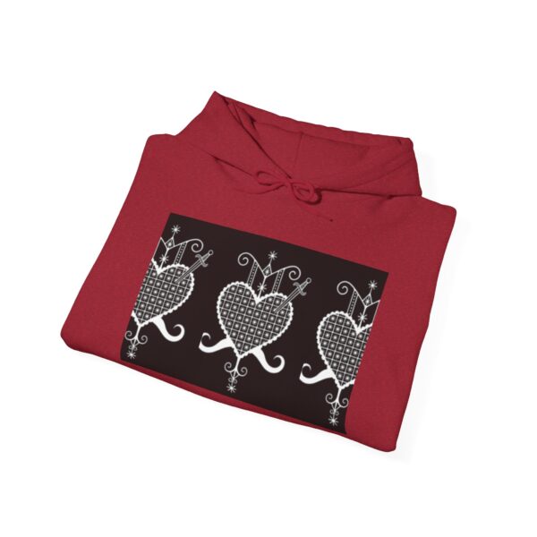 Stylish Heart Pattern Unisex Hoodie - Cozy and Trendy - Image 25