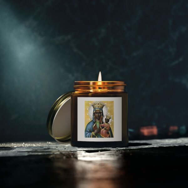 Inspirational Scented Candle - Coconut Apricot Wax, 4oz & 9oz - Virgin Mary Design - Image 7