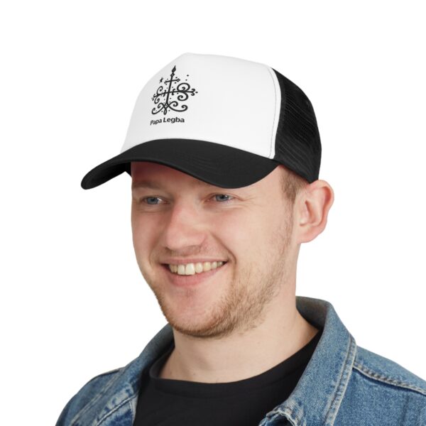 Spiritual Papa Legba Mesh Cap - Unique Trucker Hat for Mystical Vibes - Image 4