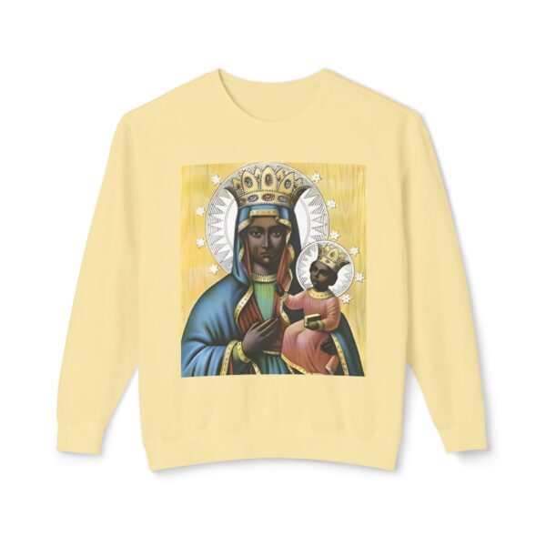 Spiritual Blessed Virgin Mary Sweatshirt | Unisex Lightweight Crewneck - Image 5
