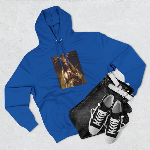 Cultural Art Fleece Hoodie with Three-Panel Design - Image 23