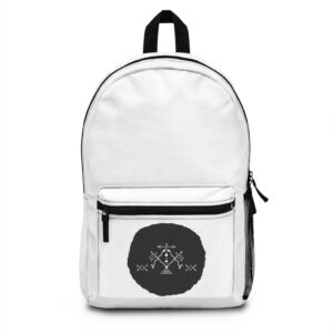 Minimalist Black Symbol Backpack - Stylish & Functional Daypack