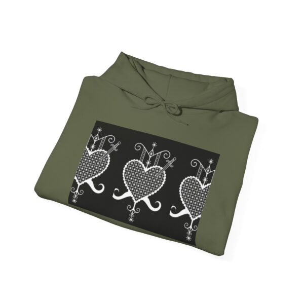 Stylish Heart Pattern Unisex Hoodie - Cozy and Trendy - Image 12