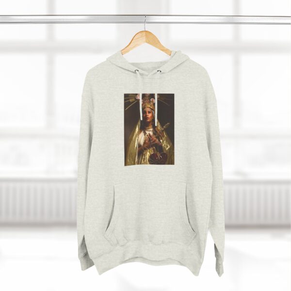 Cultural Art Fleece Hoodie with Three-Panel Design - Image 20