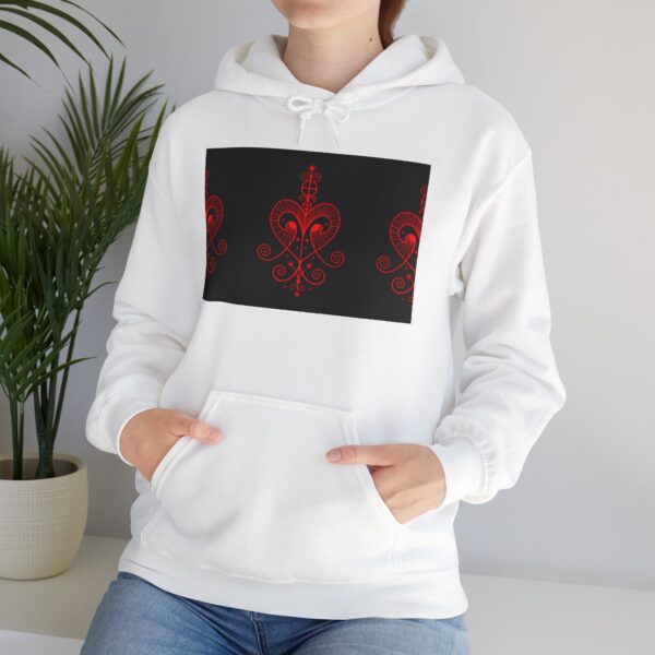 Red Heart Design Unisex Hoodie - Cozy & Stylish Sweatshirt for All Occasions - Image 4