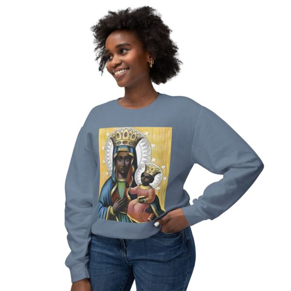 Spiritual Blessed Virgin Mary Sweatshirt | Unisex Lightweight Crewneck - Image 23