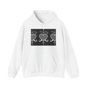 Stylish Heart Pattern Unisex Hoodie - Cozy and Trendy