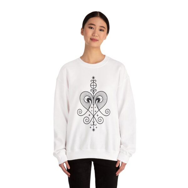 Whimsical Heart Design Unisex Heavy Blend Crewneck Sweatshirt - Image 3
