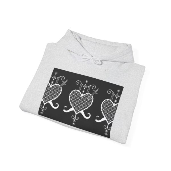 Stylish Heart Pattern Unisex Hoodie - Cozy and Trendy - Image 8