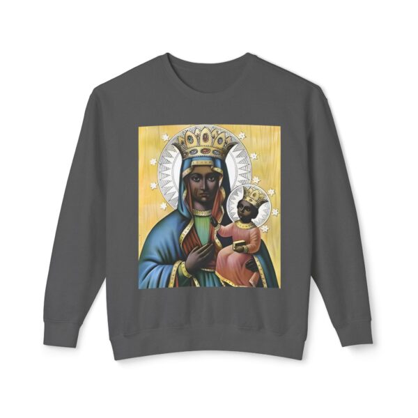 Spiritual Blessed Virgin Mary Sweatshirt | Unisex Lightweight Crewneck - Image 9