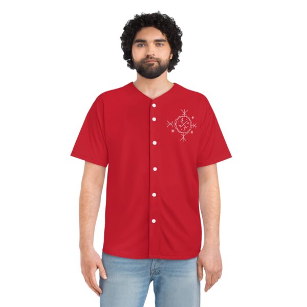 Men's Baseball Jersey with Unique Symbol Design - Image 3