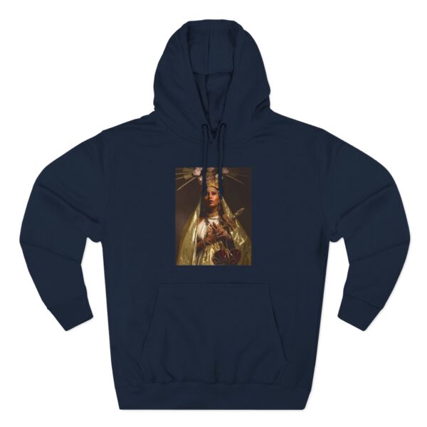 Cultural Art Fleece Hoodie with Three-Panel Design - Image 25