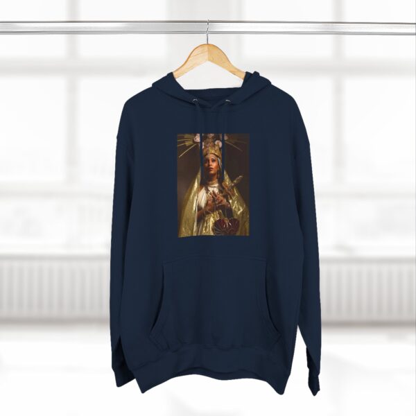 Cultural Art Fleece Hoodie with Three-Panel Design - Image 28