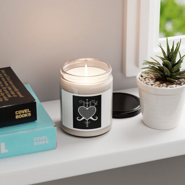 Heart & Sword Scented Soy Candle - 9oz | Cozy Home Decor, Unique Gift for Birthdays & Holidays - Image 4