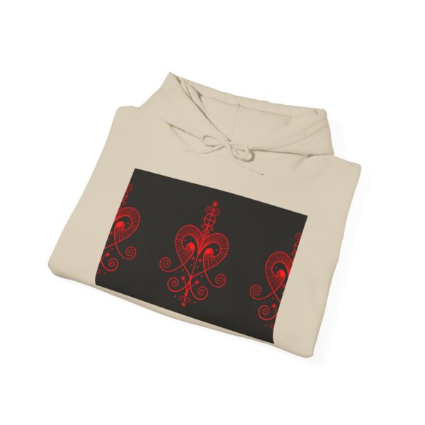 Red Heart Design Unisex Hoodie - Cozy & Stylish Sweatshirt for All Occasions - Image 8