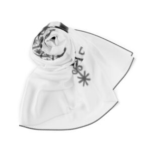 Elegant Heart Design Poly Scarf for Women - Perfect Gift for Holidays